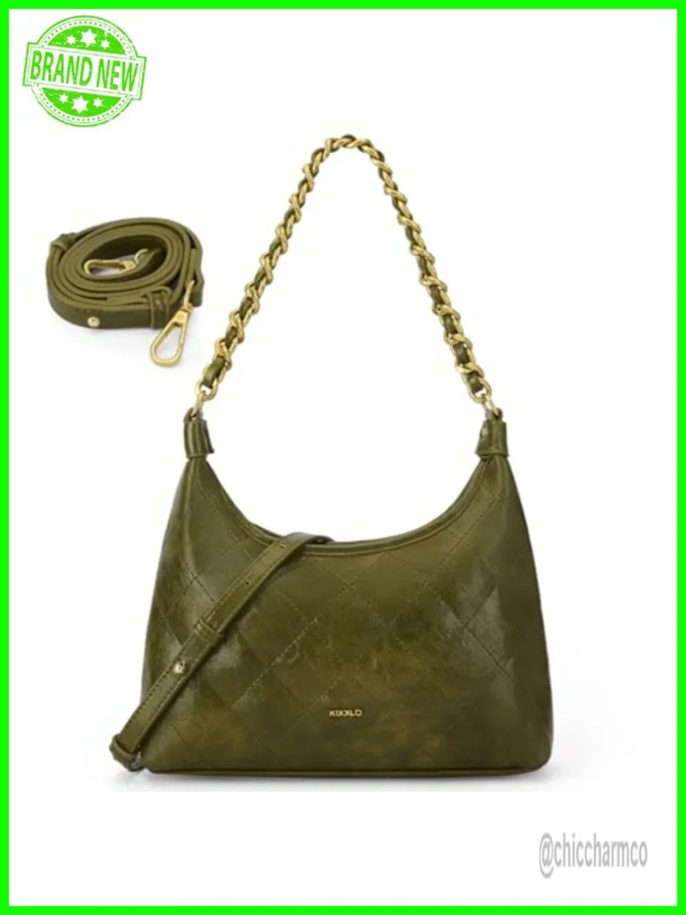 Vegan Leather Crescent Shoulder Bag Small Hobo Crossbody Purse